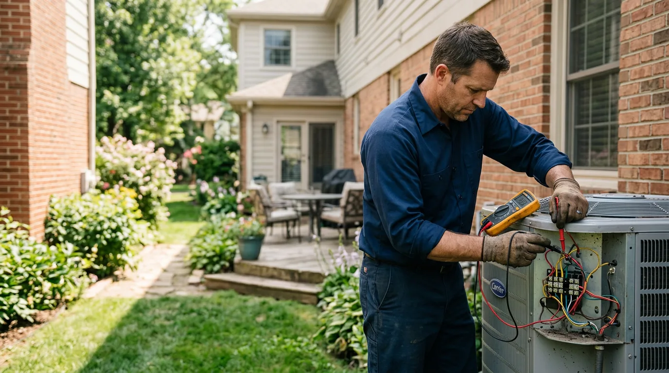 HVAC technician working near Eureka, UT